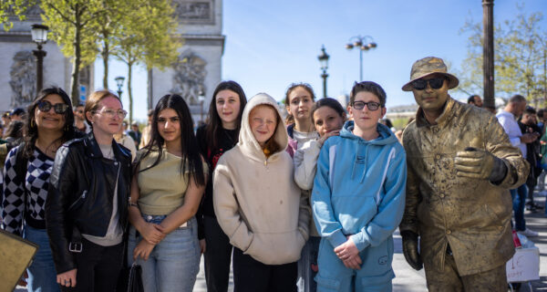 Les ados de Lunéville à Paris, avril 2025. Hugo Véron